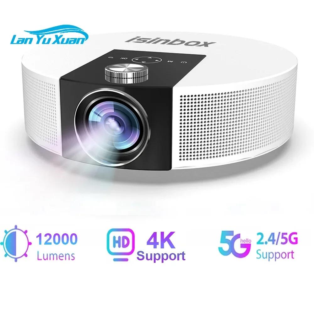 ISINBOX Q10 ޴ ̴ LED , Ʈ ȵ̵ 5G , 12000  Ǯ HD, Ȩ ó׸ Ϳ, 4K